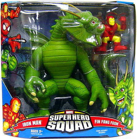 SUPER HERO SQUAD 2010 MARVEL HOVER CAR WITH IRON MAN & NICK FURY FIGURES 