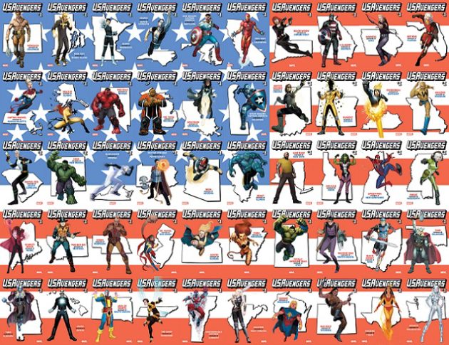 Marvel Debuts Every State’s U.S. Avengers Variant Cover!